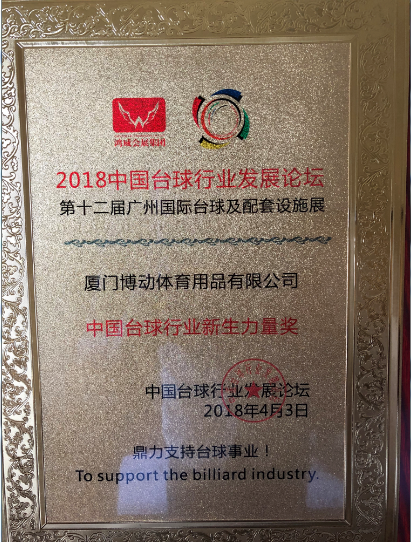 中国台球行业新生力奖